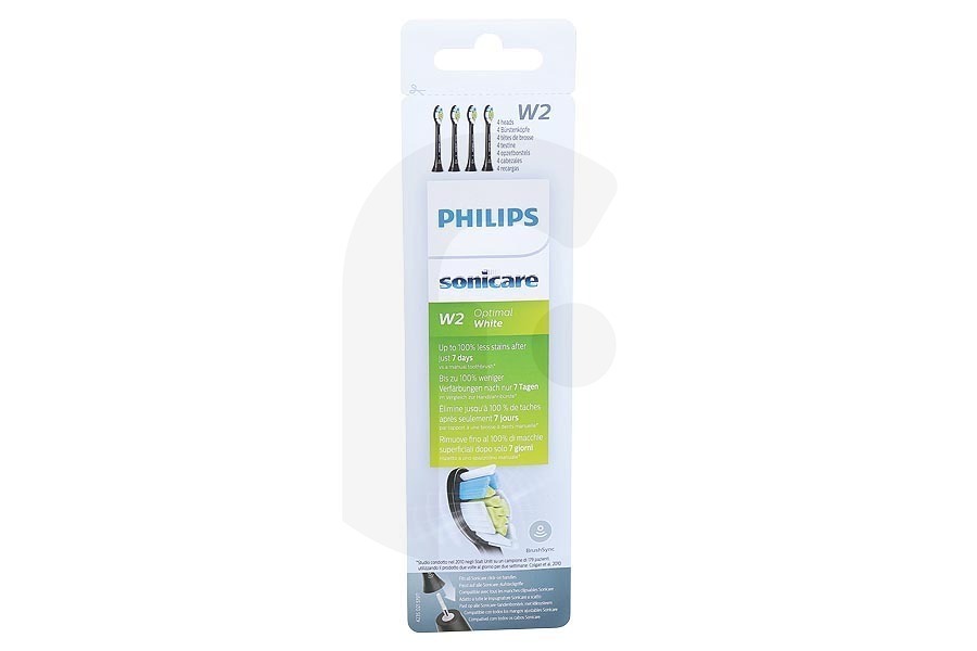 Philips  Philips cabezales W2 Optimal White 4 PZ cepillo de dientes eléctrico HX6064/10