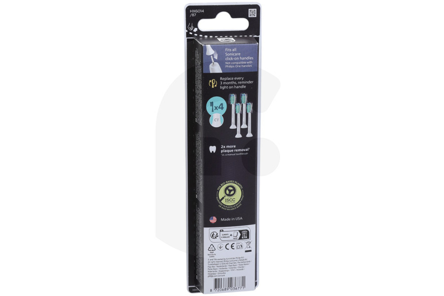 Philips  Philips set di spazzolini per spazzolino elettrico HX6014/87