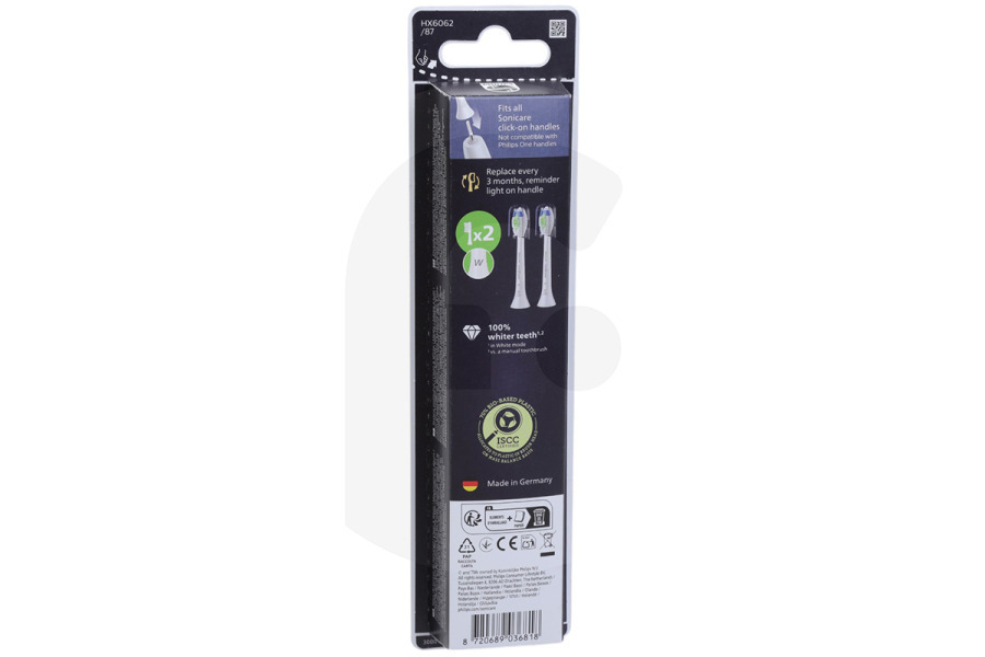 Philips  Philips set di spazzolini per spazzolino elettrico HX6062/87