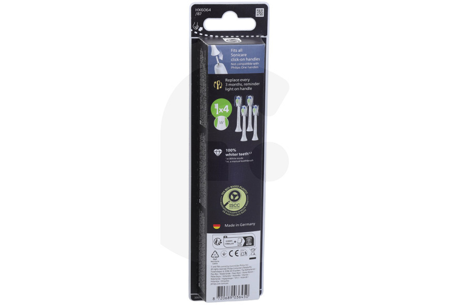 Philips  Philips set di spazzolini per spazzolino elettrico HX6064/87