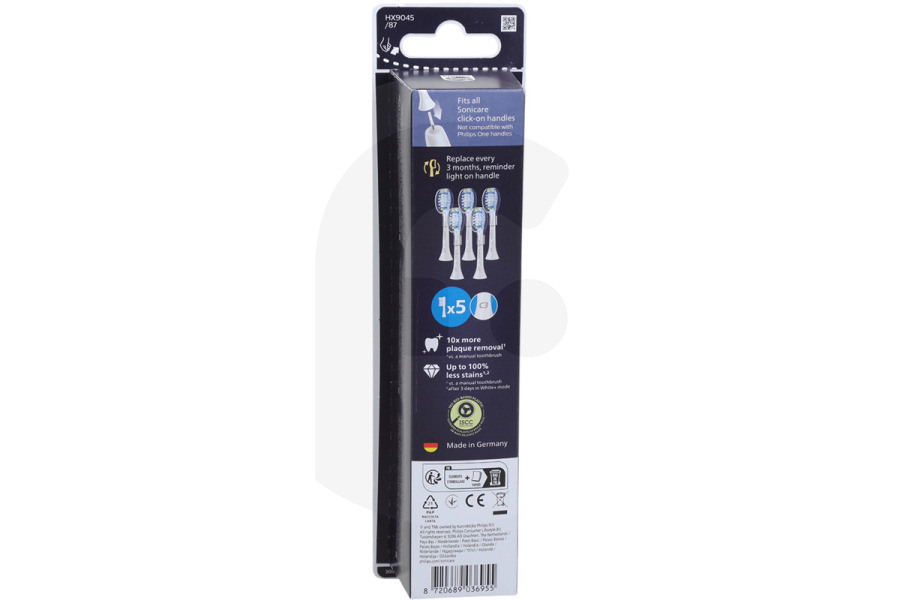 Philips  Philips set di spazzolini per spazzolino elettrico HX9045/87