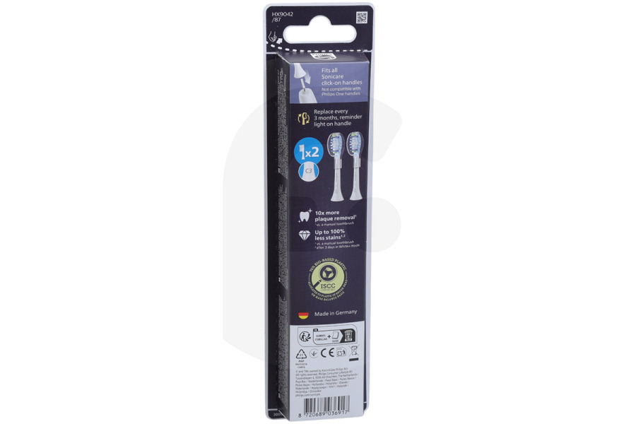 Philips  Philips set di spazzolini per spazzolino elettrico HX9042/87