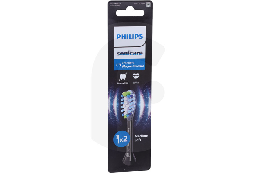 Philips Spazzolino elettrico Philips set di spazzolini per spazzolino elettrico HX9042/88 adatto a tra cui Sonicare nero