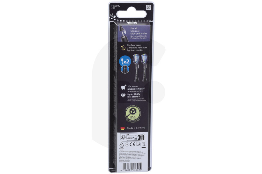 Philips  Philips set di spazzolini per spazzolino elettrico HX9042/88