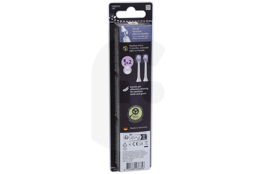 Philips  Philips set di spazzolini per spazzolino elettrico HX6052/87