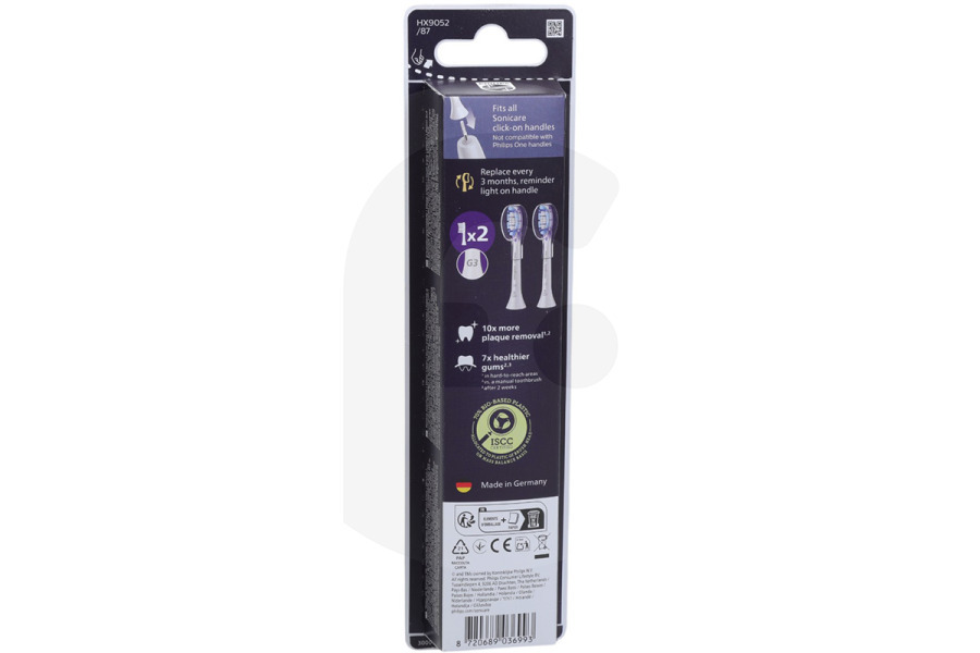 Philips  Philips set di spazzolini per spazzolino elettrico HX9052/87