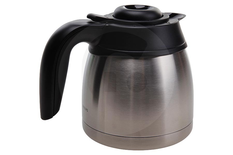 Philips 300005121841 Cafetera Jarra de Cafetera (Termo negro/acero) máquina de café 996500032696 apto para entre otros HD7546, HD7546 / 20