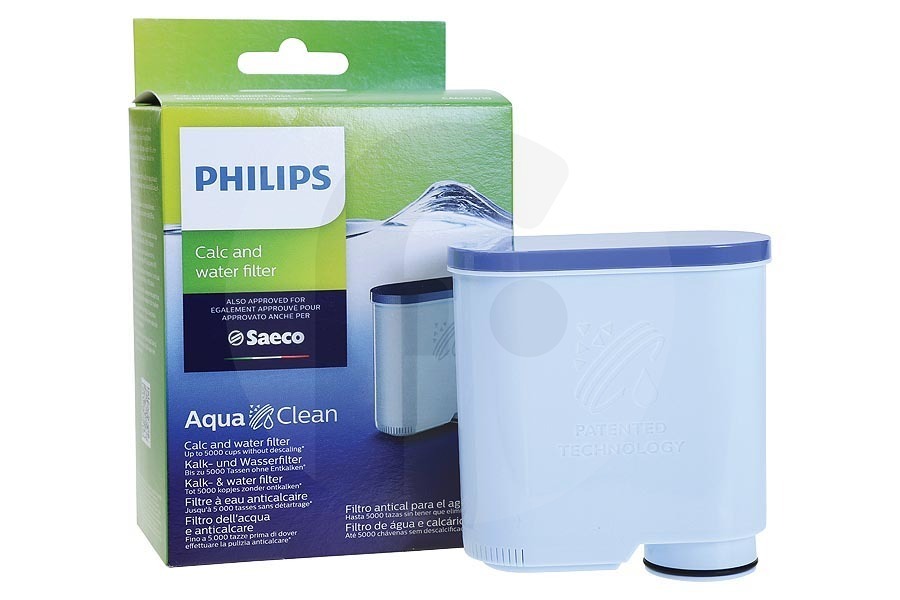 Philips Cafetera Filtro de agua Cafetera entre otros Philips, Saeco Aqua Clean, CA6903/10 apto para entre otros Incanto, GranBaristo, Intelia, Exprelia, Picobaristo