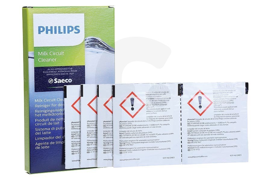 Philips 421945063391 Saeco limpiador del sistema de leche para cafetera CA6705/10 apto para entre otros máquinas de Philips y Saeco