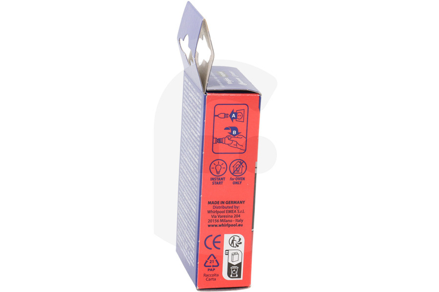 Functionica Backofen WPRO Lampe (Backofenlampe) 25W - E14 T25 bis 300°C für u.a. Whirlpool Backofen 863215, C00863215