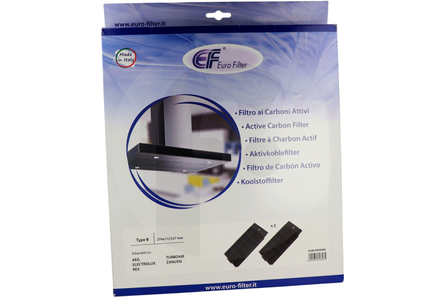 Dometic Campana extractora Eurofilter filtro de carbón universal (filtro de carbón activado) rectangular 2 piezas campana extractora 23407