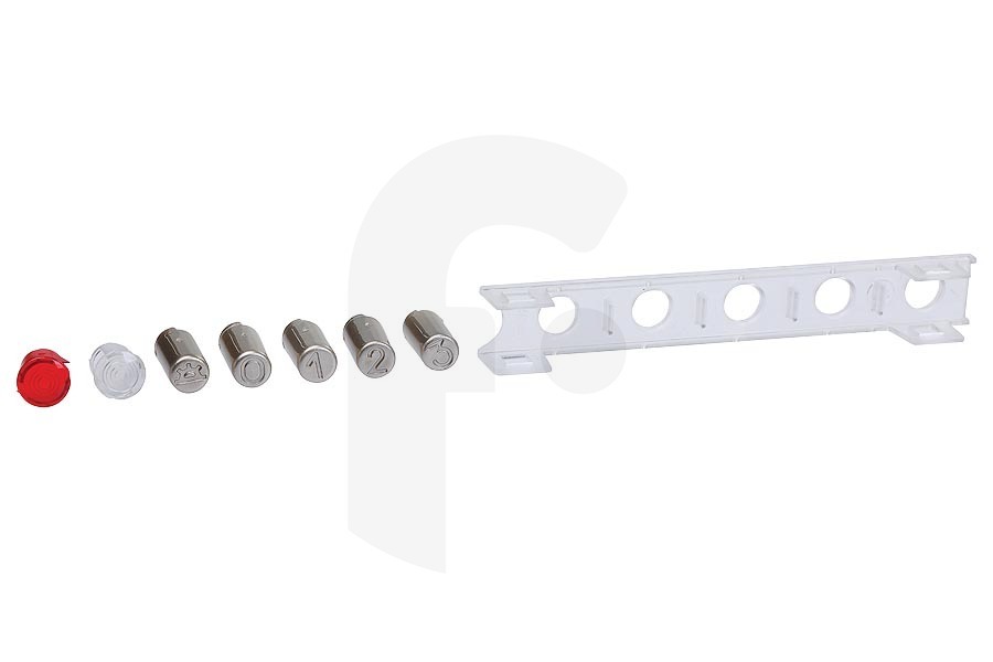 Atag Cappa aspirante Set di pulsanti (set di tasti) 5 pezzi per Pelgrim e altri cappa aspirante 185591