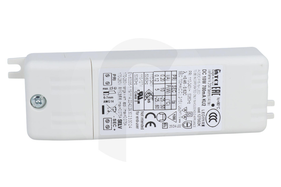 Atag 931450 Pelgrim transformador para campana extractora 781766 apto para entre otros PSK930RVS, WI60211CM
