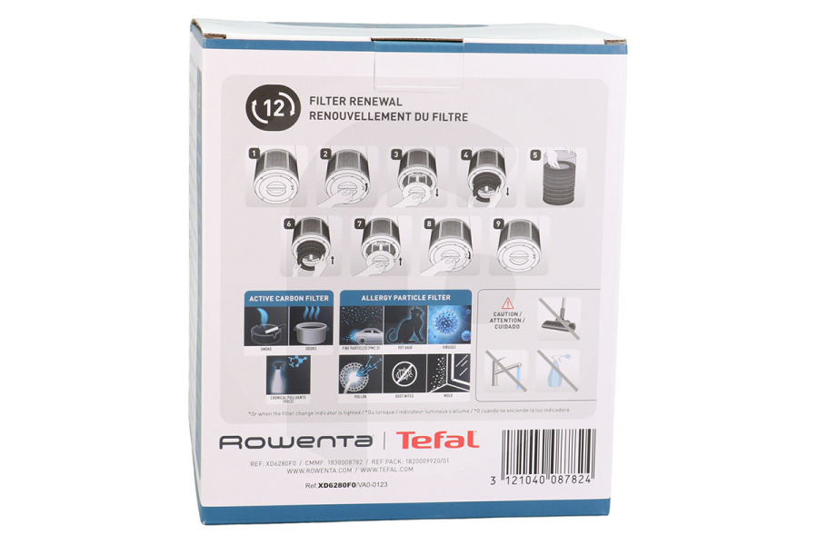 Rowenta Purificatore d'aria Rowenta Filtro XD6280F0 Purificatore d'aria
