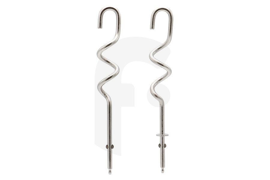 Krups Robot de cocina Gancho para amasar (gancho amasador) juego de 2 para Krups y otros batidora de mano SS203146, SS-203146 apto para entre otros GN504131, GN502111, GN505811