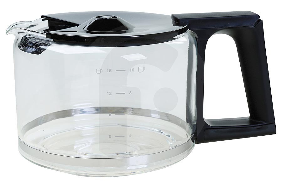 Krups caffettiera (caraffa in vetro) incl. coperchio nera macchina del caffe XB900601 adatto a tra cui F30908, KM309, KM321