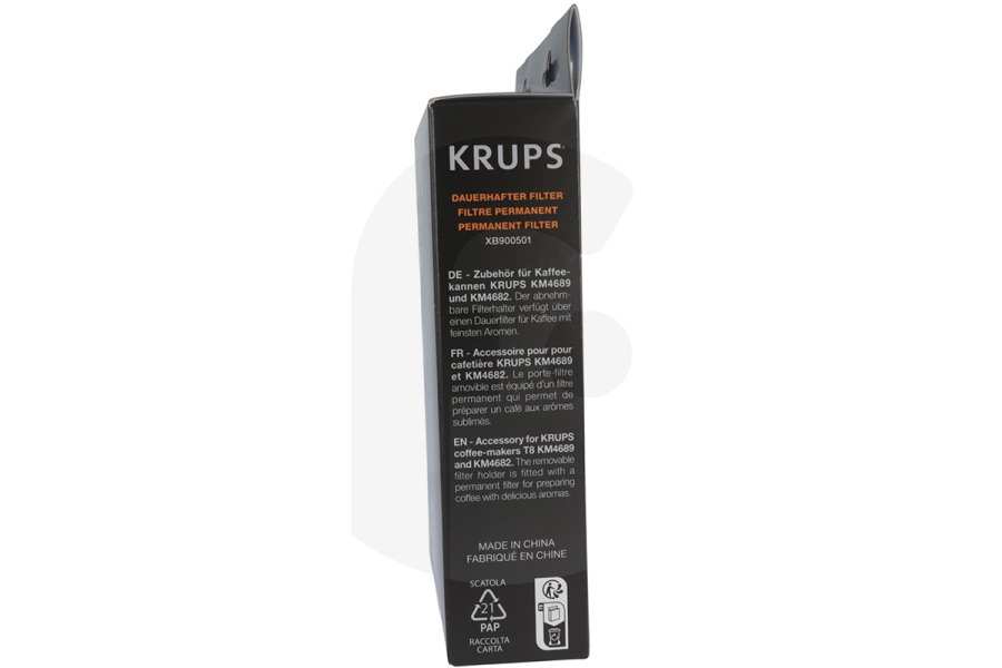 Krups Kaffeemaschine Krups Kaffee-Dauerfilter, schwarz Kaffeemaschine XB900501