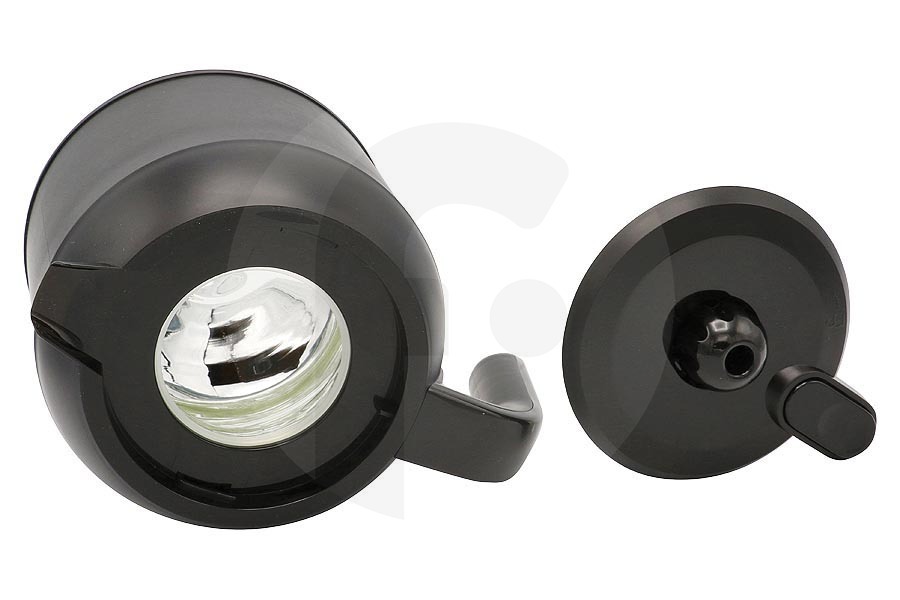 Krups Cafetera Jarra térmica (jarra termo) acero inoxidable incl. tapa negra para Krups y otros cafetera SS208436, SS-208436