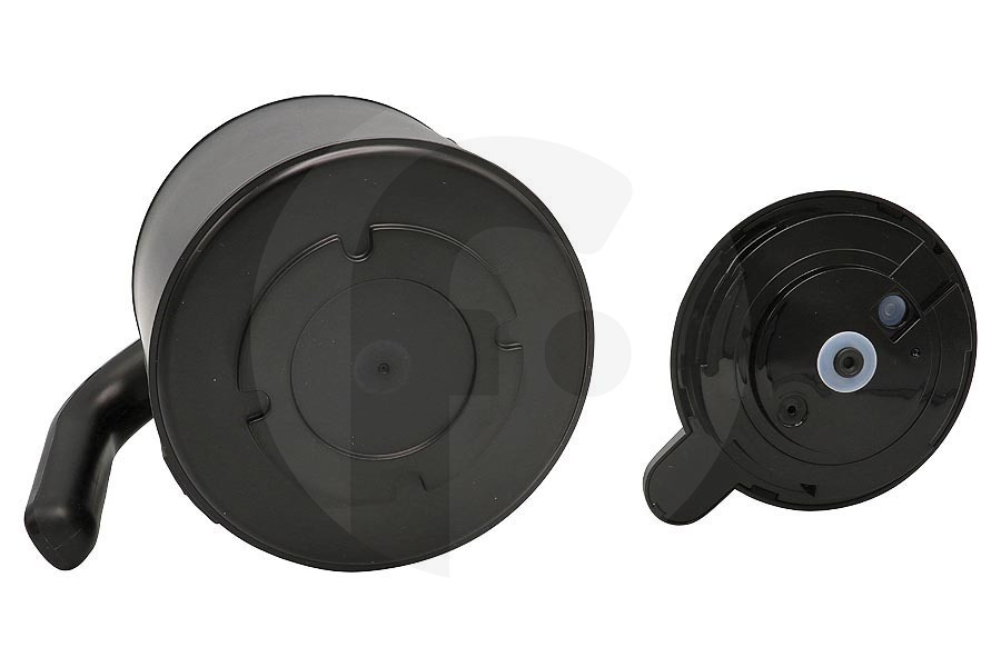 Krups Cafetera Jarra térmica (jarra termo) acero inoxidable incl. tapa negra para Krups y otros cafetera SS208436, SS-208436