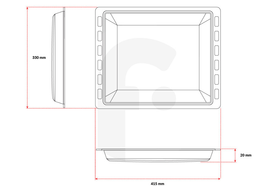 Samsung Backofen Samsung Backblech (Ofenform, Auffangschale) emailliert Backofen DE6300339A, DE63-00339A