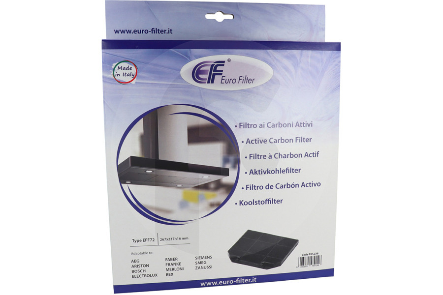 Alternatief Cappa aspirante Filtro a carbone genere EFF72 267x237x16mm Cappa aspirante 9029793636