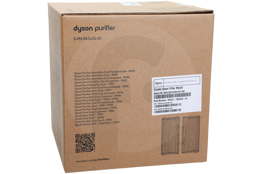Dyson Purificatore d'aria Dyson filtro Combi Glass depuratore d'aria 96543201, 965432-01