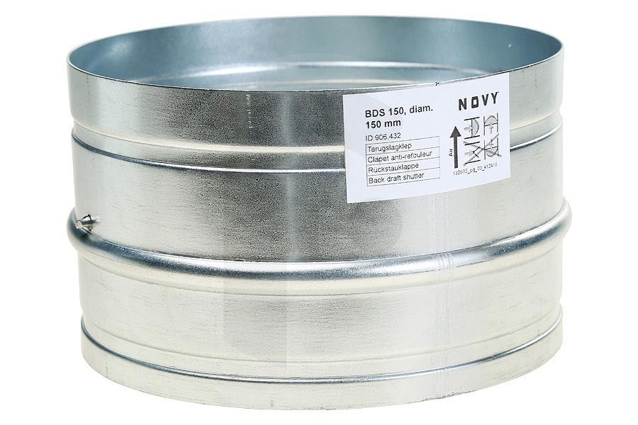 Novy 906432 válvula de retorno ø 150 mm para componente aspirador campana extractora 563-79311 apto para entre otros tubo y manguera de 150 mm