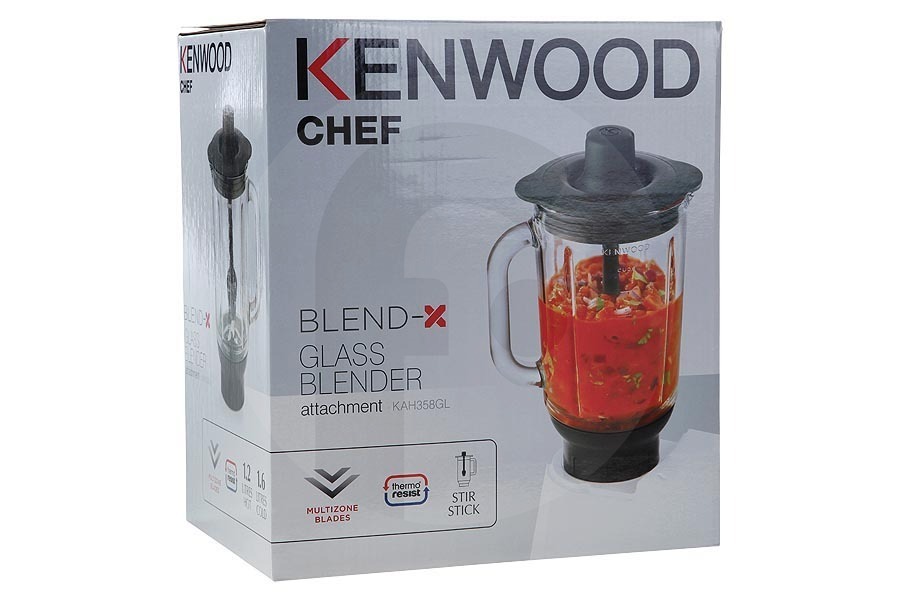 Kenwood Robot da cucina Kenwood frullatore in vetro completo per robot da cucina KAH358GL, AW22000005