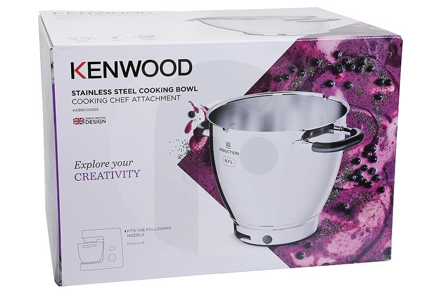 Kenwood Robot da cucina Kenwood recipiente inox 6,7L escl. coperchio robot da cucina AW20011048