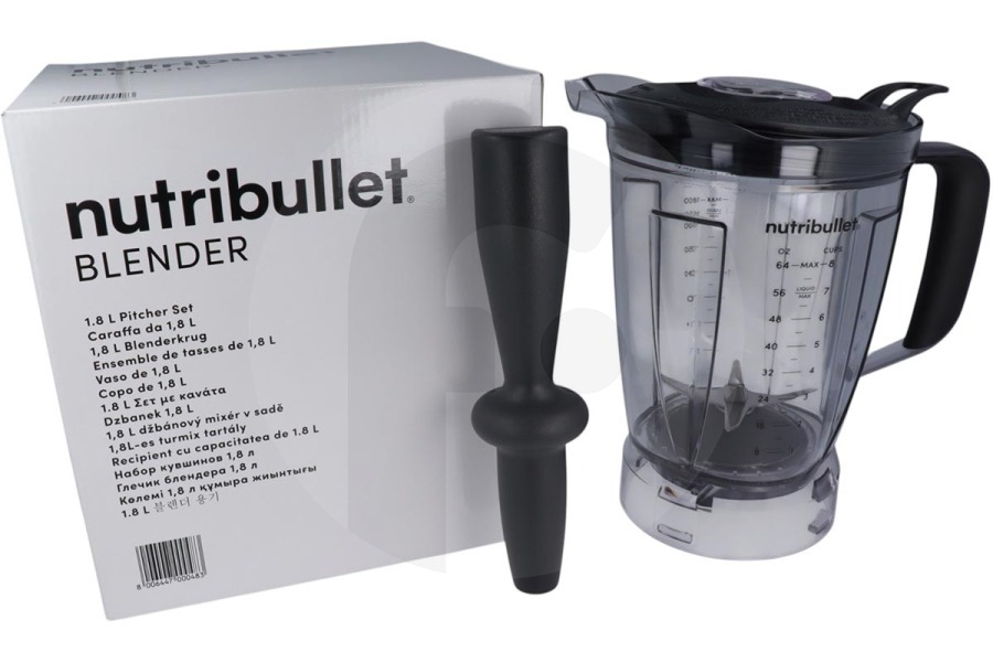 Nutribullet Batidora de vaso Nutribullet jarra blender completa blender AS00002874 apto para entre otros NBF400DG, NBF500DG, NBF93500