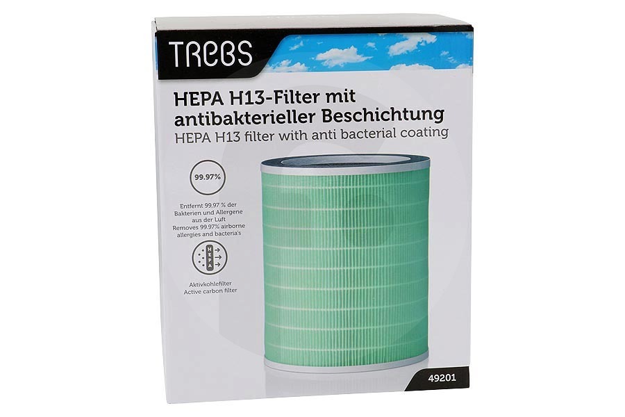 Trebs Luftreiniger Trebs Filter (Luftfilter, Kartuschenfilter) HEPA H13 Luftreiniger 49201