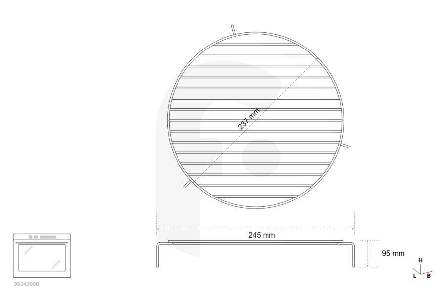 LG Microonde LG Griglia alta per forno/microonde MHL63611608