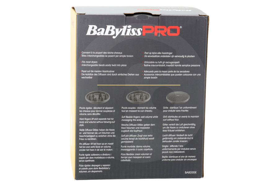 BaBylissPRO Föhn BaBylissPRO BABD05E Haartrockner mit Diffusoraufsatz