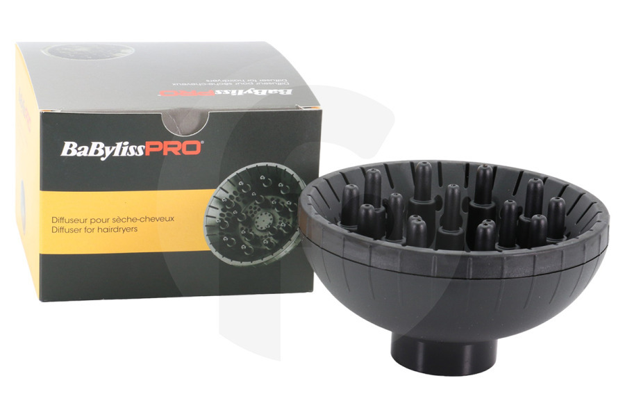 BaByliss Secador de pelo con accesorio difusor BABD11E apto para entre otros BabylissPRO Veneziano Caruso, Luminoso, Estrella Negra