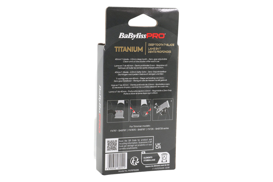BaBylissPRO Tondeuse BaBylissPRO FX707G2ZE 4rtists Titanium Tondeuse