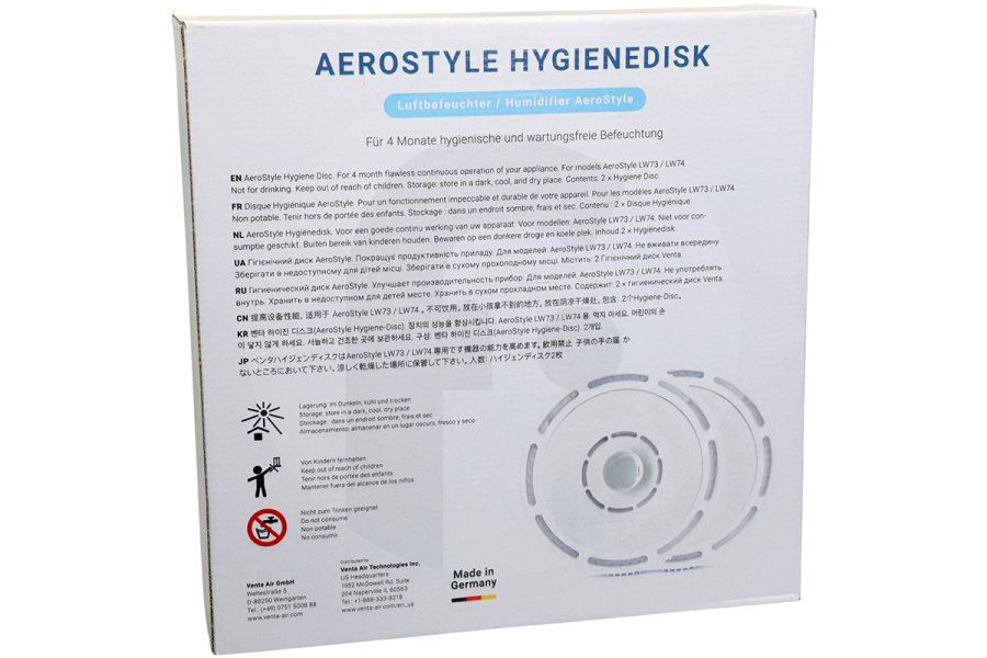 Venta  Venta Hygienedisk AeroStyle 2 Stück für Luftreiniger 2121302