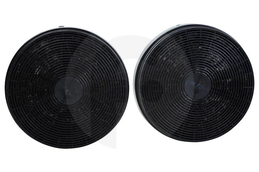Inventum filtro de carbón universal (filtro de carbón activado) redondo 2 piezas ECFB03 campana extractora 2KSF002 apto para entre otros AKO6001, AKO6002, AKO6011, AKO6012