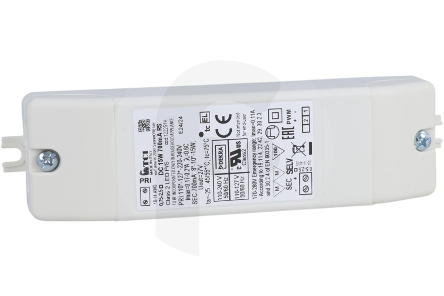 Bosch Faber transformador para campana extractora 133.0171.826 apto para entre otros Cilindra Flow X A37, Sky Plus X A90 FB Premium
