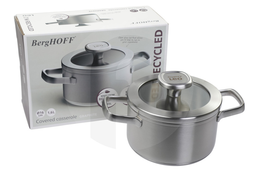 BergHOFF Pentola a pressione BergHOFF LEO RECYCLED Pentola Grafite 16 cm 3950491 adatto a tra cui 16 centimetri