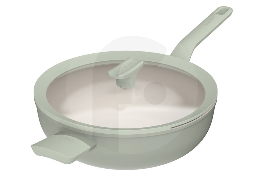 BergHOFF Pentola a pressione BergHOFF LEO recycled wok antiaderente Balance Sage 32cm 3950686 adatto a tra cui 32 centimetri