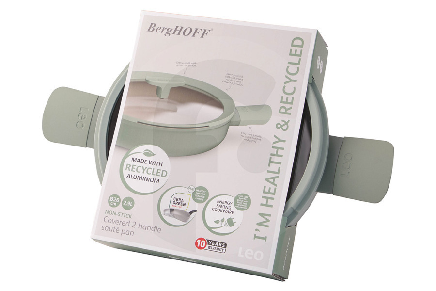 BergHOFF  BergHOFF LEO recycled Bratentopf Antihaft Balance Sage 26cm 3950450
