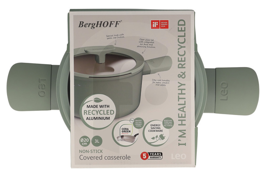 BergHOFF  BergHOFF LEO recycled pentola antiaderente Balance Sage 24cm 3950452