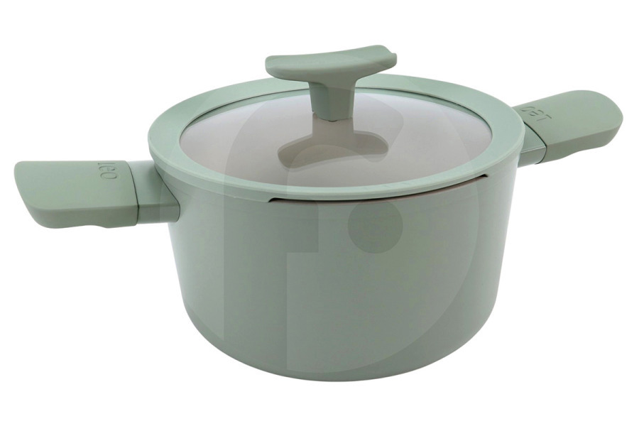 BergHOFF Pentola a pressione BergHOFF LEO recycled pentola antiaderente Balance Sage 24cm 3950452 adatto a tra cui 24 cm - 11,5 cm di altezza