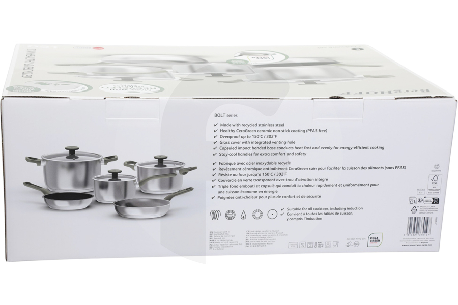 Universeel  BergHOFF Bolt batería de cocina de 8 piezas olla a presión 3950637