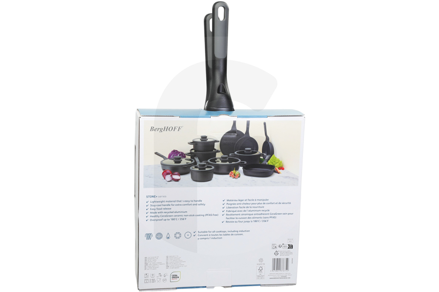 Universeel  BergHOFF Stone+ set di padelle antiaderenti 24 e 28 cm pentola a pressione 3950599
