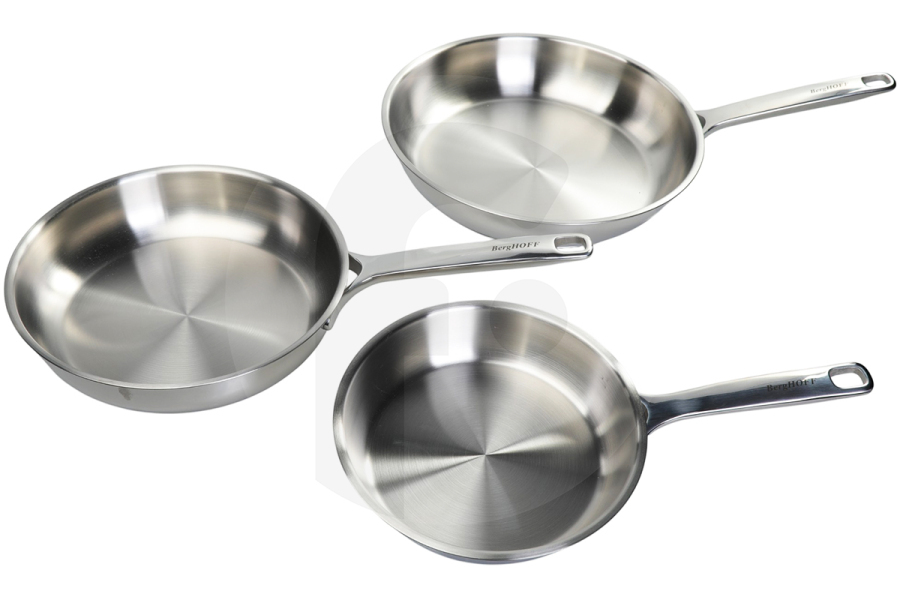 Universeel  BergHOFF Helix juego de 3 sartenes olla a presión 1315169 apto para entre otros Inducción, Halógena, Vitrocerámica, Gas